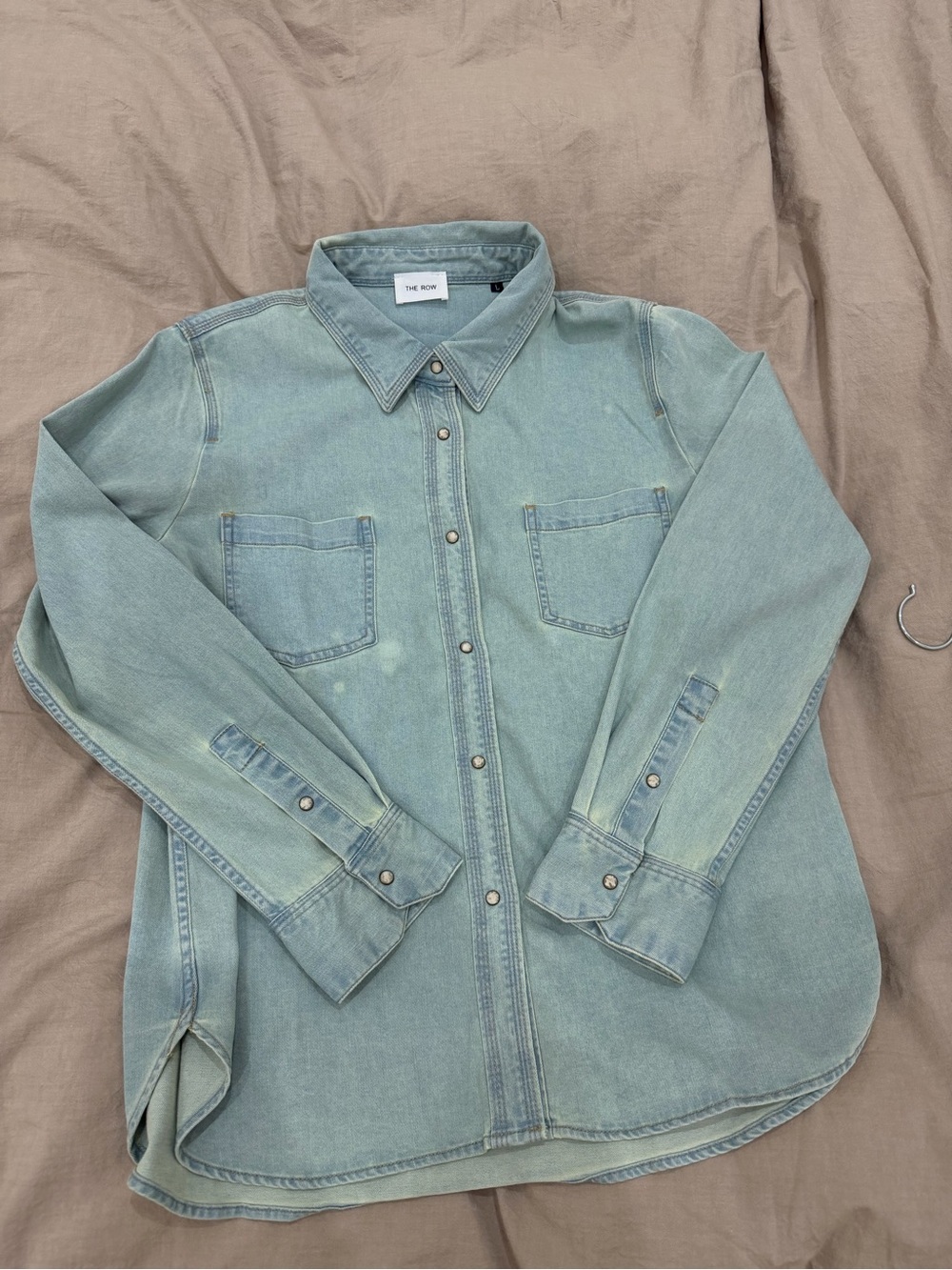 The Row Light Blue Denim Button-Down Shirt
